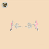(2-3262) 925 Sterling Silver - Dragonfly Stud Earrings.