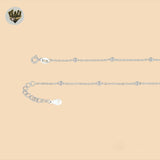 (2-66053) 925 Sterling Silver - 1.5mm Link Star Necklace.