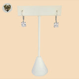(2-3277) 925 Sterling Silver - Zircon Dangling Earrings.
