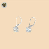 (2-3277) 925 Sterling Silver - Zircon Dangling Earrings.