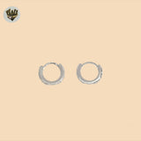 (2-4097) Plata de ley 925 - Huggies lisos.