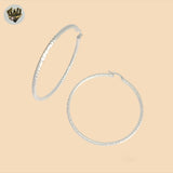 (2-4078-1) 925 Sterling Silver - Diamond Cut Hoops.
