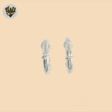 (2-4028) 925 Sterling Silver - Half Tube Hoops.