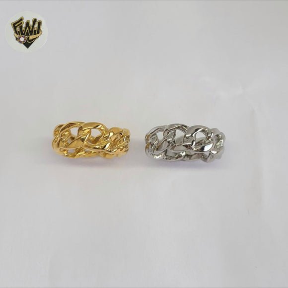 (4-0009) Acero inoxidable - Anillo clásico con banda gruesa.