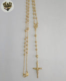 (1-3331-2) Gold Laminate - Guadalupe Rosary Necklace - 22" - BGF.