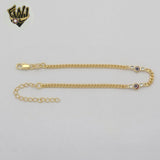 (1-0669-1) Gold Laminate - 3mm  Curb Link Eye Bracelet - 7" - BGF