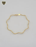 (1-4090-2) Laminado de oro - Brazaletes ondulados de 2 mm - BGF
