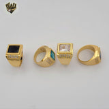 (1-3150) Gold Laminate - Zircon Men Ring - BGO