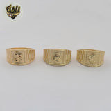 (1-3152-4) Gold Laminate - Carved Men Ring - BGO