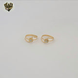 (1-3003-4 ) Gold Laminate - Zircon Flower Ring - BGF