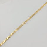 (1-1784) Laminado de oro - Cadena de eslabones curvos de 4,6 mm - BGF