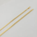 (1-1784) Laminado de oro - Cadena de eslabones curvos de 4,6 mm - BGF
