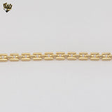 (1-0777) Gold Laminate - 4.5mm Square Link Bracelet - BGF