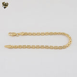 (1-0777) Gold Laminate - 4.5mm Square Link Bracelet - BGF