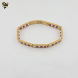 (4-4059) Acero inoxidable - Brazalete Elegua y Chango de 8 mm - 8"