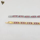 (4-4059) Acero inoxidable - Brazalete Elegua y Chango de 8 mm - 8"