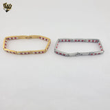 (4-4059) Acero inoxidable - Brazalete Elegua y Chango de 8 mm - 8"