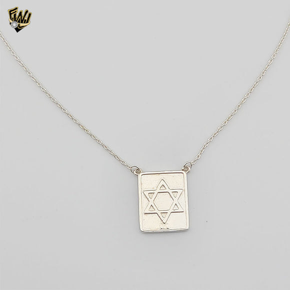 (2-66013) 925 Sterling Silver - Star of David Necklace - 16