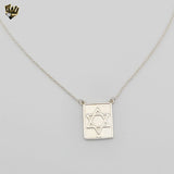 (2-66013) 925 Sterling Silver - Star of David Necklace - 16"