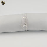 (2-0445) 925 Sterling Silver - 3mm Balls Balloon Dog Bracelet.