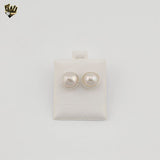 (2-3453) 925 Sterling Silver - Pearl Stud Earrings