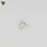 (2-4305) 925 Sterling Silver - Small Ribbon Cuff Earring.
