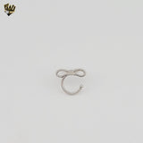 (2-4305) 925 Sterling Silver - Small Ribbon Cuff Earring.