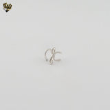 (2-4305) 925 Sterling Silver - Small Ribbon Cuff Earring.