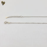 (2-66016-1) 925 Sterling Silver - Zircon Triangle Necklace - 16.5"