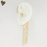 (1-1229) Gold Laminate - Long Ear Cuff - BGF