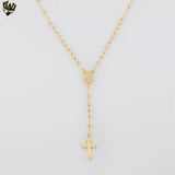 (1-3340) Laminado de oro - Collar Rosario de Nuestra Señora de la Caridad de 2,5 mm - 18" - BGF.