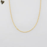 (1-1839) Gold Laminate Chains - 2.5mm Round Paper Clip Link - BGF