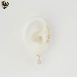 (1-1222) Gold Laminate - Long Ear Cuff - BGF
