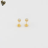 (1-1149-1) Gold Laminate - Mini Pearl Stud Earrings - BGF
