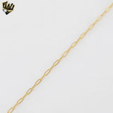 (1-0408) Gold Laminate - 2mm Oval Paper Clip Bracelet - BGF
