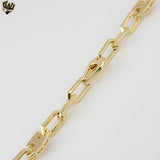 (1-60095) Gold Plated - 9mm Paper Clip Bracelet - 7.5"