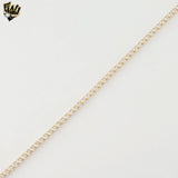 (1-0507-1) Gold Laminate - 3mm Tennis Bracelet - BGF - 6"