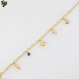 (1-0491) Gold Laminate - Sea Charms Paper Clip Bracelet - BGF
