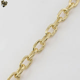 (1-60098) Gold Plated - 9.5mm Rolo Link Bracelet - 6.5"