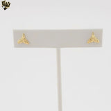 (1-1162-3) Laminado de Oro - Aretes de Corazón - BGF