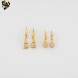 (1-1184) Laminado de Oro - Aretes Largos - BGO