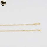 (1-6332-2) Gold Laminate - Marquise Tennis Necklace - 14"- BGF