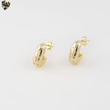 (1-2524-4) Gold Plated - Curve Zircon Half Hoops.