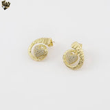 (1-1218-1) Laminado de Oro - Aretes Planos - BGF
