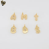 (1-2490) Gold Laminate - Big Balloon Letter Pendants - BGF
