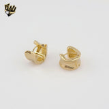 (1-2976-1) Gold Laminate -Chunky Hoops Earrings - BGF