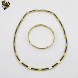 (1-6003-1) Gold Laminate - Black Enamel Flat Set - BGO