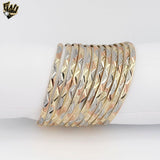 (1-4013-3) Gold Laminate - 4mm Three Tones Bangles - Dozen - BGO