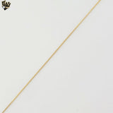 (1-1501-B) Laminado de oro - Cadena de eslabones de caja de 0,6 mm - BGF