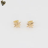 (1-1143-3) Gold Laminate - Celestial Star Stud Earrings - BGF